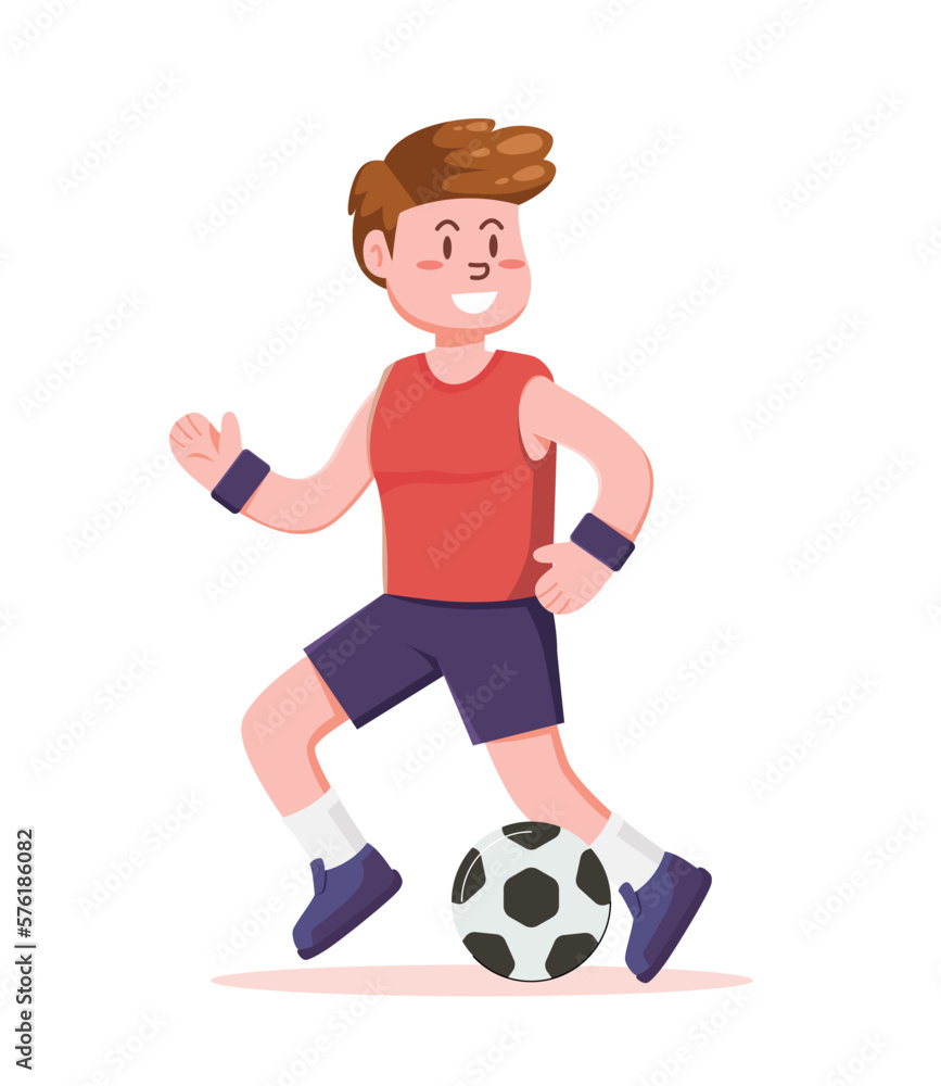 soccer player with the ball. playing football vector illustration soccer player with the ball. playing football vector illustration