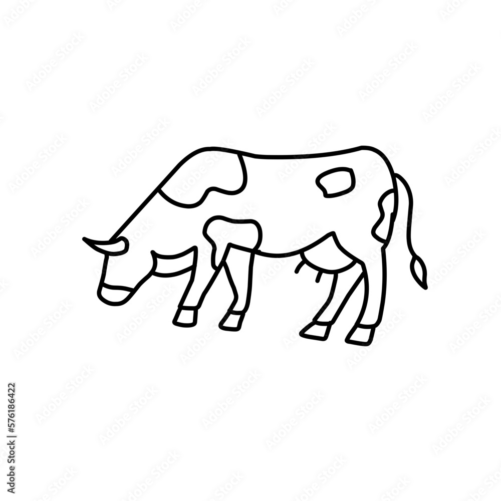 Cow Line Icon Cow Line Icon