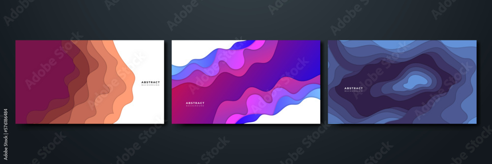 Colorful wave curve vector background. Vibrant waves background. Abstract motion geometric curve vector graphic