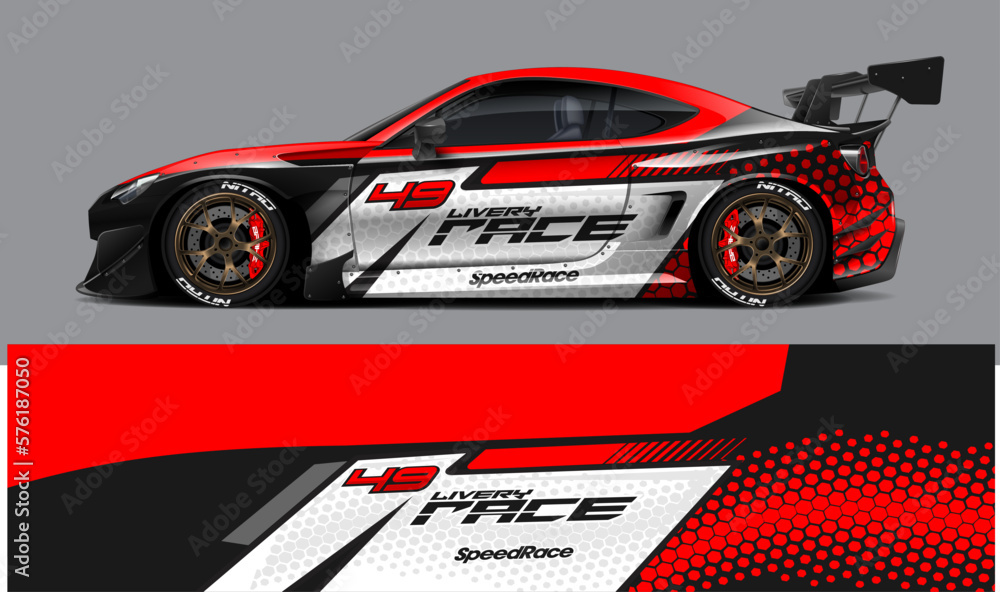 car livery design vector. Graphic abstract stripe racing background ...