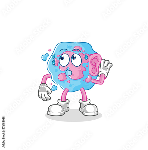 cell eavesdropping vector. cartoon character