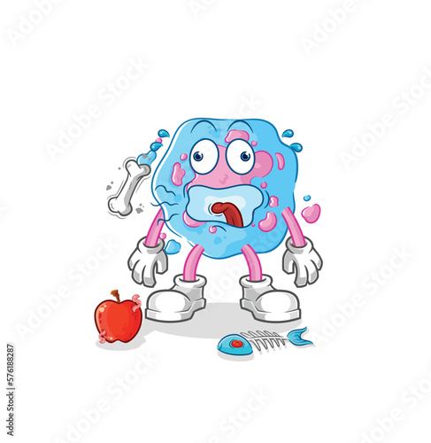 cell burp mascot. cartoon vector