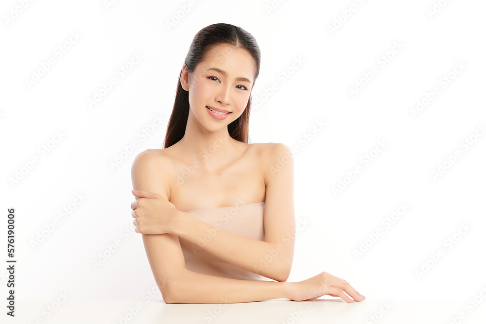 Beautiful young asian woman with clean fresh skin on white background, Face care, Facial treatment, Cosmetology, beauty and spa, Asian women portrait. Beautiful young asian woman with clean fresh skin on white background, Face care, Facial treatment, Cosmetology, beauty and spa, Asian women portrait.