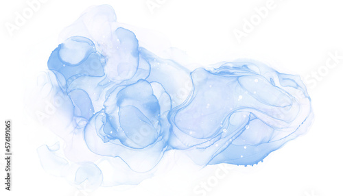 Abstract blue painted watercolor background texture, pastel watercolor design with digital painted for template