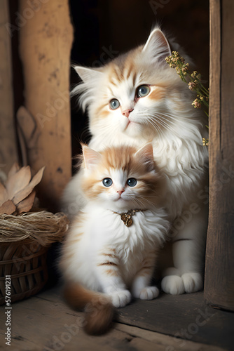 Kitten babies next to each other