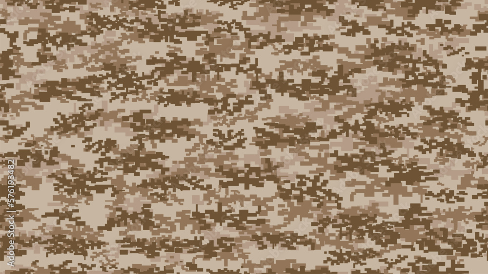 Obraz premium Pixel desert sand camouflage seamless pattern