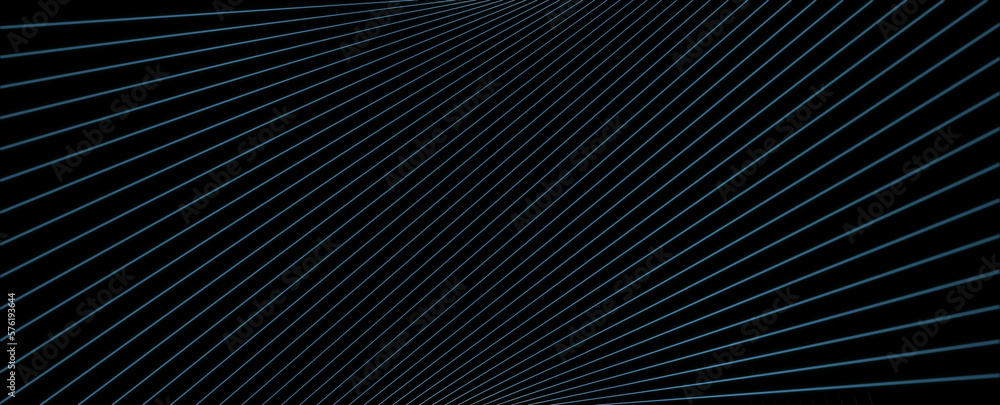 Blue lines pattern on black clean background graphic design background illustration