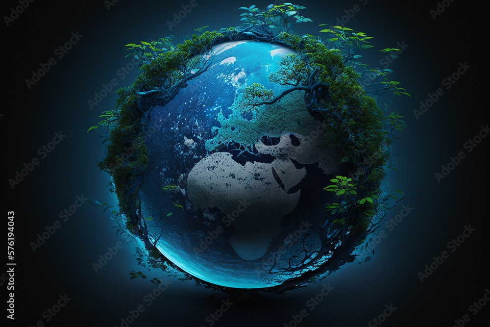 Fototapeta premium World environment and earth day concept with glass globe and eco friendly enviroment