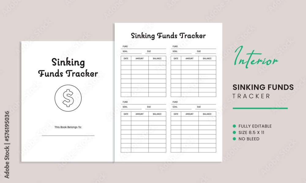 Sinking Funds Tracker Kdp Interior Template