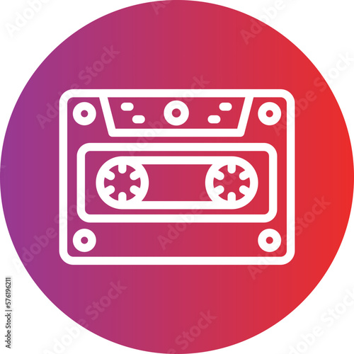 Vector Design Cassette Icon Style