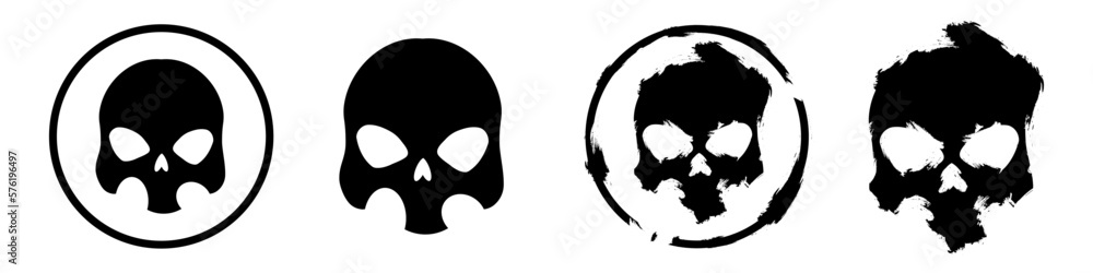 Skull icon set illustration. Gothic design illustration isolated on white background. Vector EPS 10 Skull icon set illustration. Gothic design illustration isolated on white background. Vector EPS 10