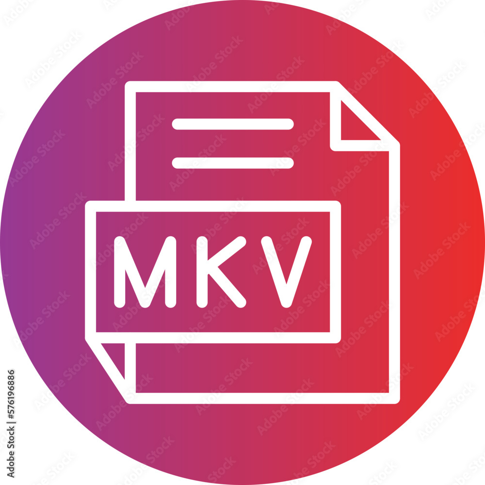 Vector Design MKV Icon Style Vector Design MKV Icon Style