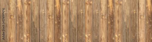 Realistic wooden background, panel texture with material structure for interior floor design. Rustic brown oak timber plank surface with hole. Dark aged stained woodwork illustration for carpentry.