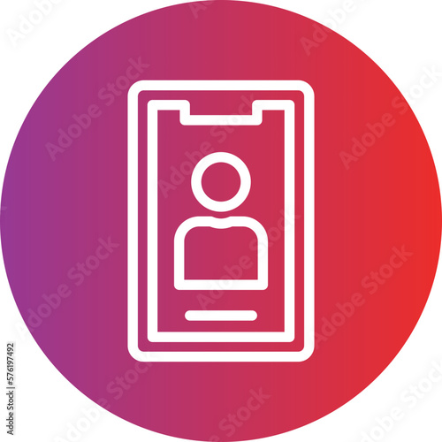Vector Design Mobile Contacts Icon Style