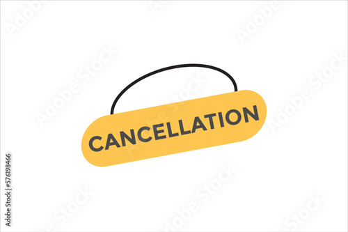 cancellation button web banner templates. Vector Illustration
