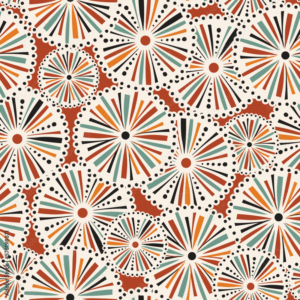 Modern Afican Nature Inspired , Seamless pattern illustration