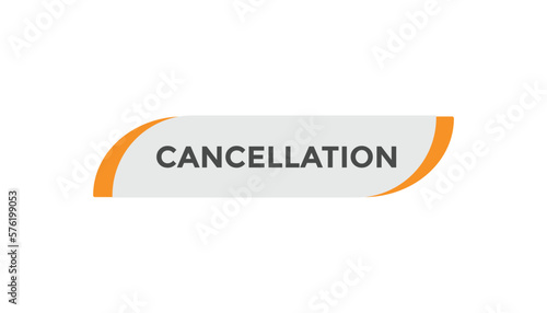 cancellation button web banner templates. Vector Illustration
