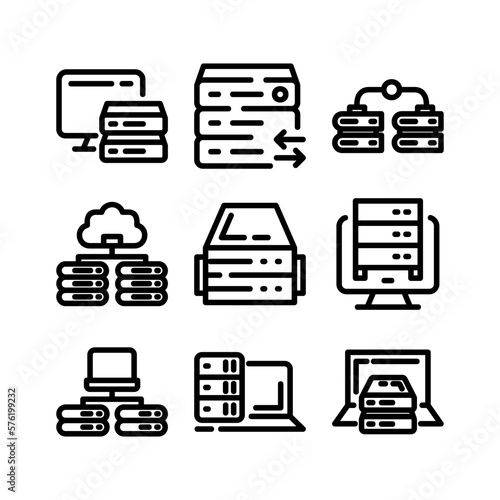 database icon or logo isolated sign symbol vector illustration - high quality black style vector icons 