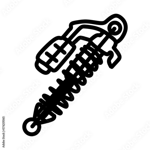 Shock racing motorcycle suspension outline icon. Vector illustration from world championship motorcycle racing competition equipment in trendy style. Editable graphic resources for many purposes. 