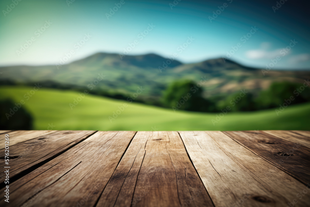 Close up photography of old wooden table with nature Background Close up photography of old wooden table with nature Background