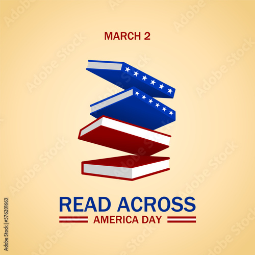 Read across America day theme. Vector illustration. Suitable for Poster, Banners, campaign and greeting card. 