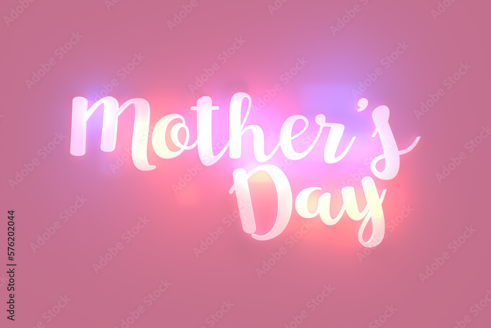 Mother's Day greeting card, 3D rendering of celebrations on special days. Mother's Day greeting card, 3D rendering of celebrations on special days.