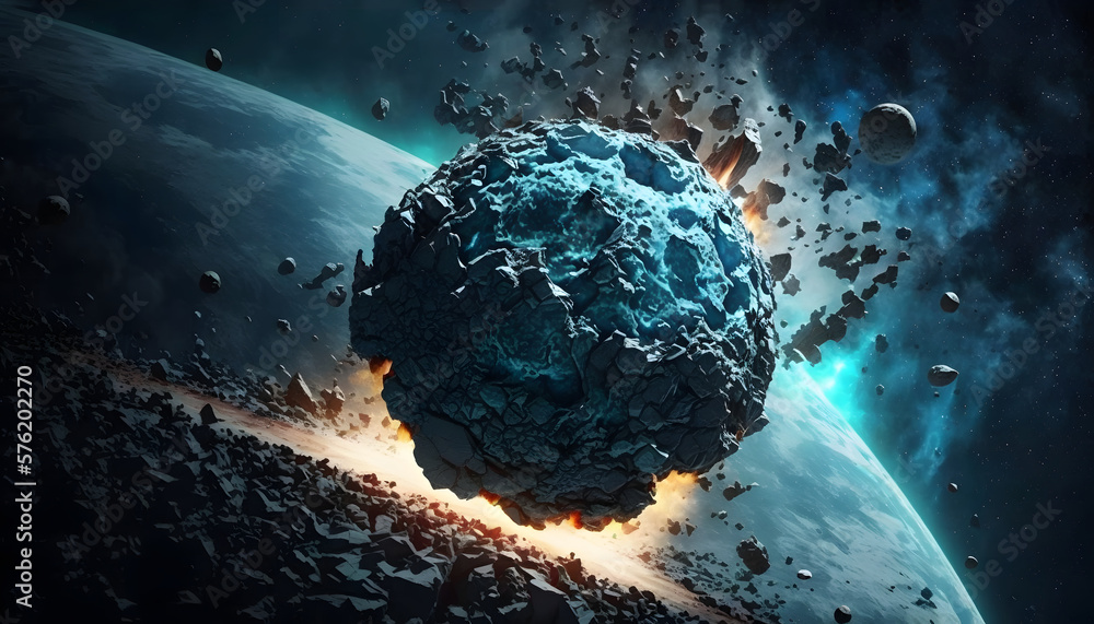 asteroids were going to hit Earth, Earth curvature—aerial view