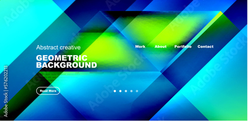 Dynamic triangle design with fluid gradient colors abstract background