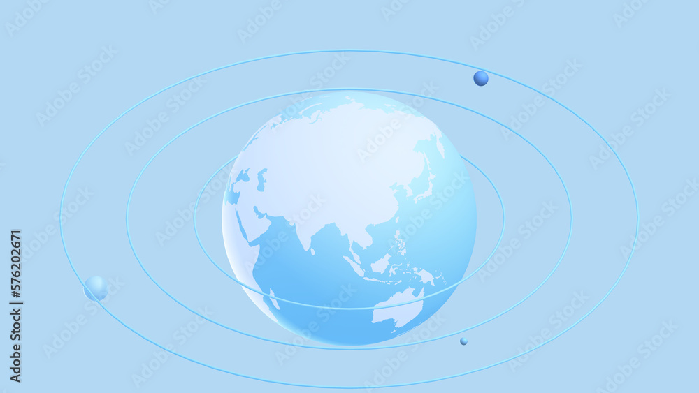 シンプルな地球の3d。テクノロジーやビジネスのデザインに
