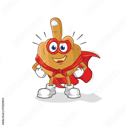 middle finger heroes vector. cartoon character