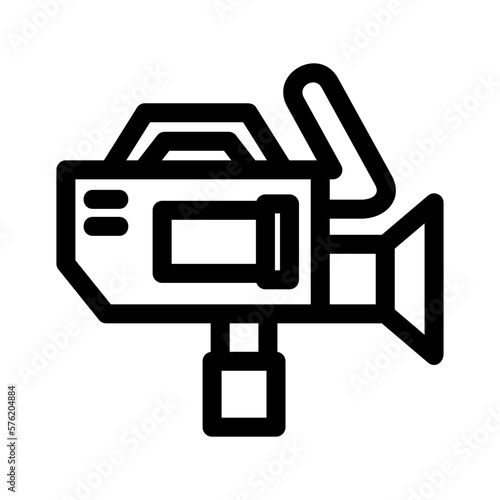 video camera icon or logo isolated sign symbol vector illustration - high quality black style vector icons 