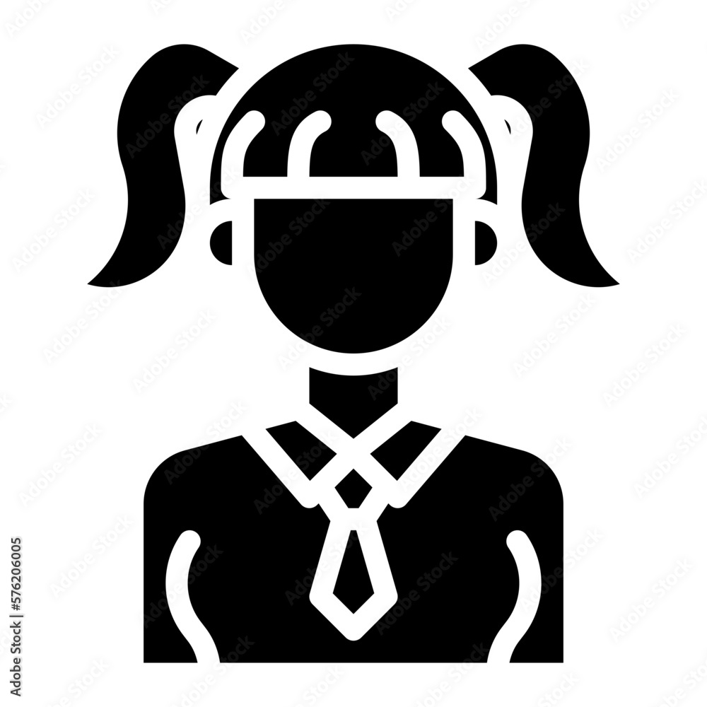 Fototapeta premium avatar glyph icon