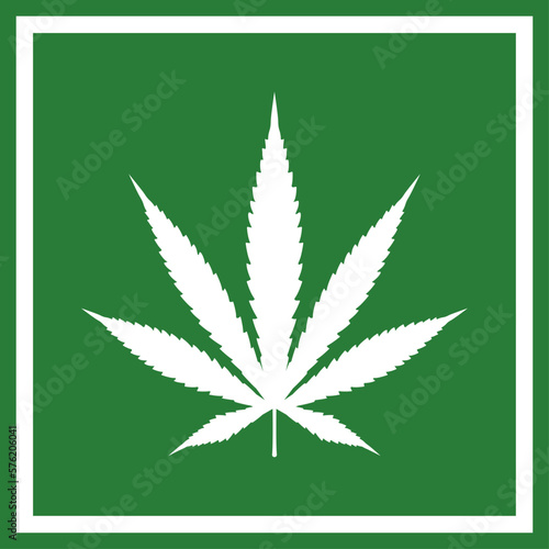 Cannabis leaf vector icon. Marijuana legalize symbol, marijuana or hemp icon, cannabis medical sign vector illustration