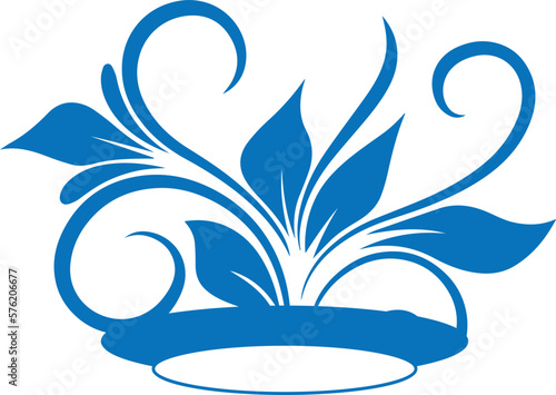 Fototapeta Naklejka Na Ścianę i Meble -  Crown vector, crown silhouette symbols blue vector