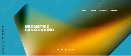 Landing page background template. Abstract geometric shapes composition. Vector illustration for wallpaper, banner, background