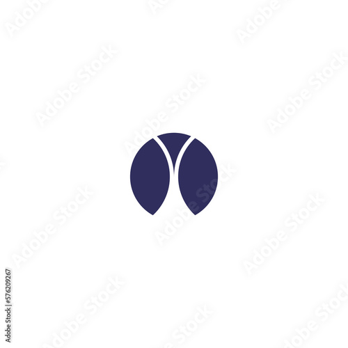 abstract M logo with circle shape