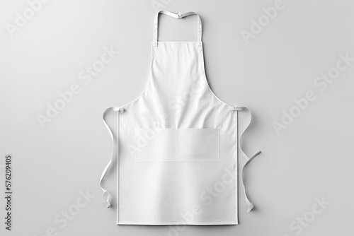 Fotografija White blank apron, apron mockup on white background