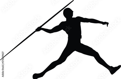 javelin throw man athlete black silhouette