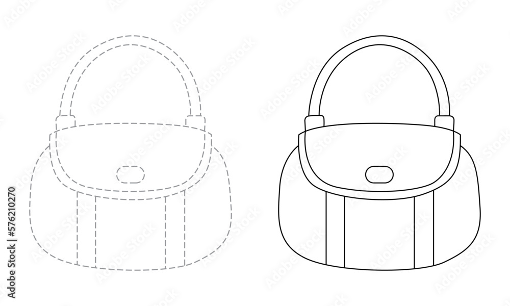 Tracing lines for toddlers. Handwriting practice sheet. Educational