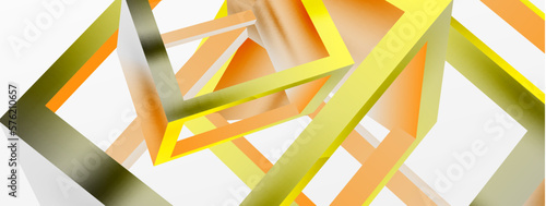 Wallpaper Mural 3D cube shapes vector geometric background. Trendy techno business template for wallpaper, banner, background or landing Torontodigital.ca