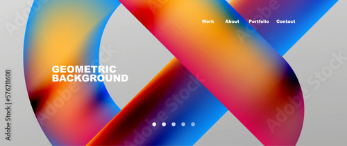 Geometric abstract background, line with fluid colors. Vector Illustration For Wallpaper, Banner, Background, Card, Book Illustration, landing page