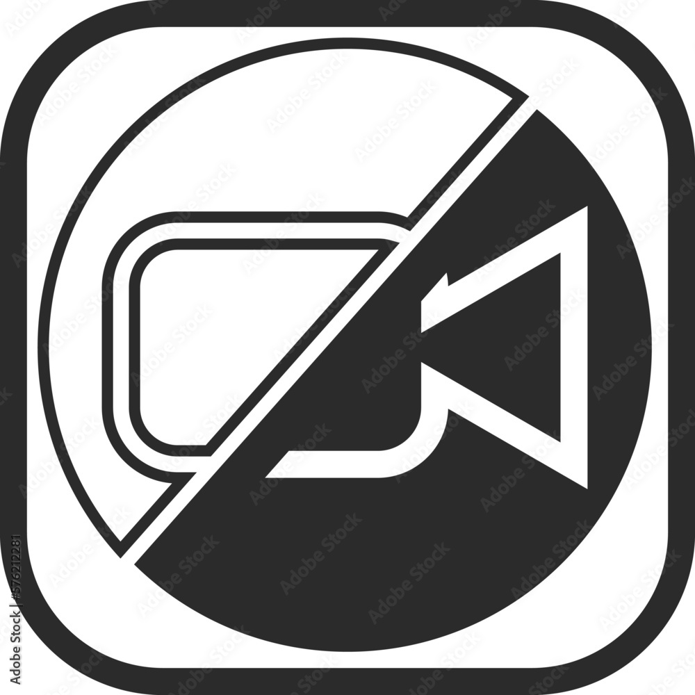 No camera icon, camera not allowed icon black vector No camera icon, camera not allowed icon black vector