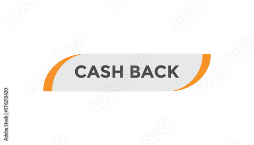 cash back button web banner templates. Vector Illustration