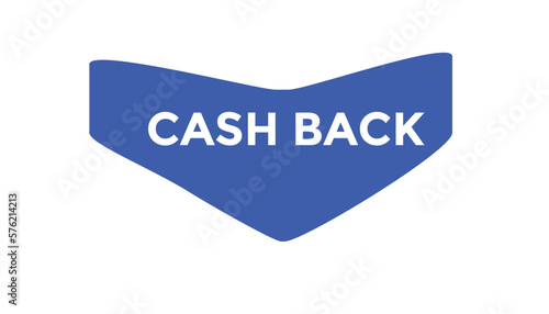 cash back button web banner templates. Vector Illustration