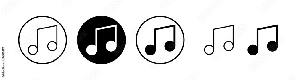 Music icon vector illustration. note music sign and symbol Music icon vector illustration. note music sign and symbol