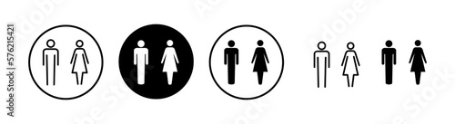 Man and woman icon vector illustration. male and female sign and symbol. Girls and boys