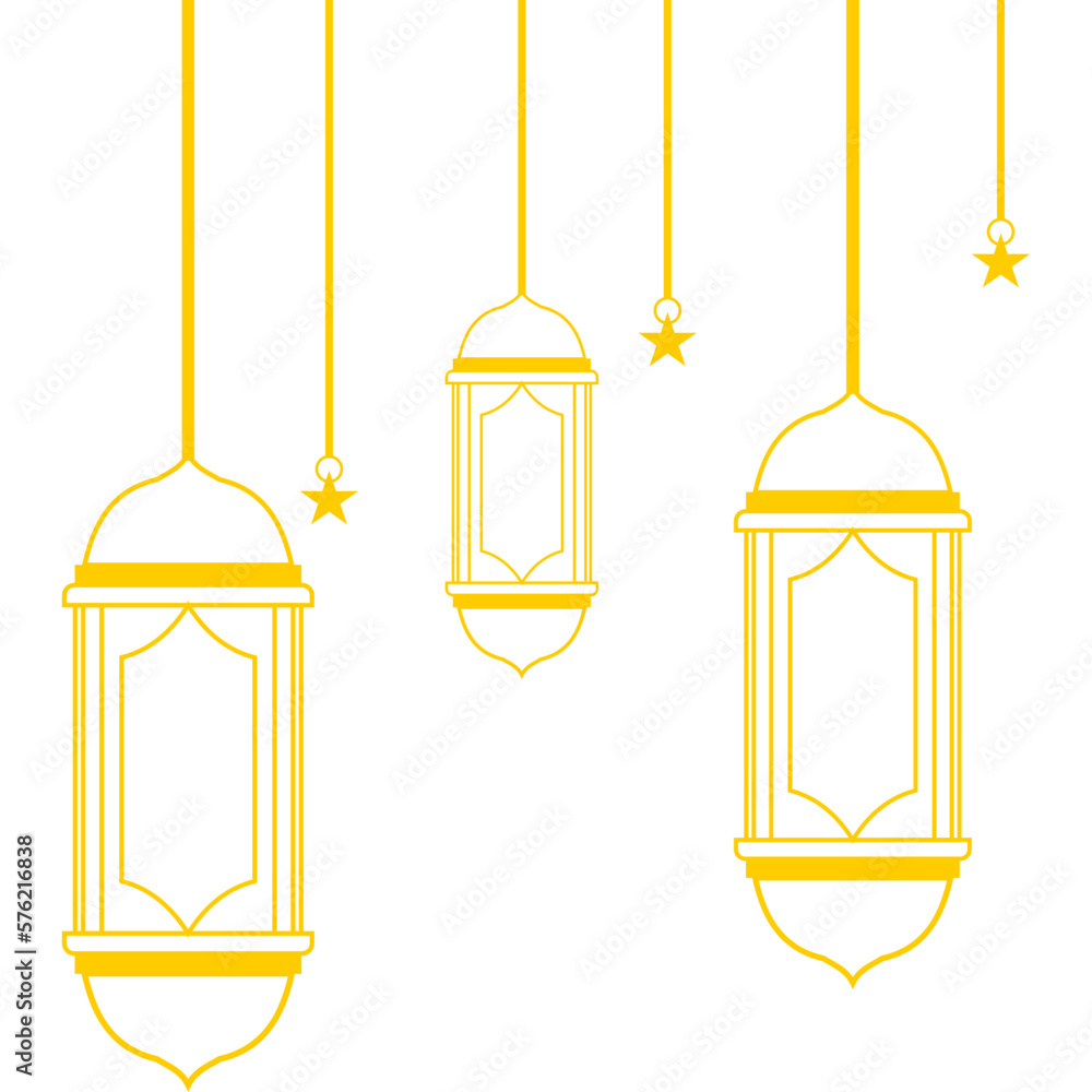 Islamic Lantern Corner Outline Islamic Lantern Corner Outline