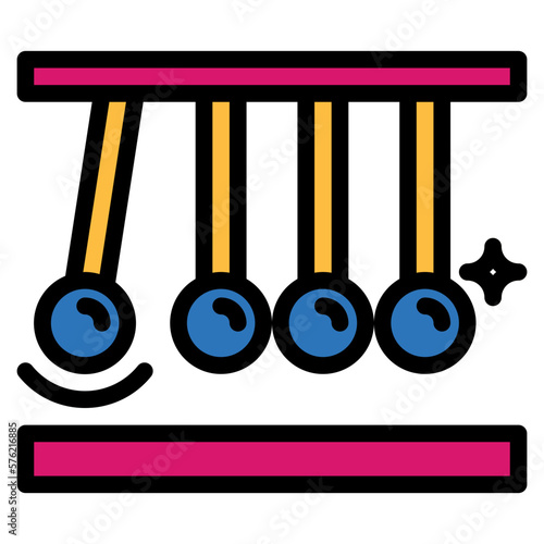 newton cradle filled outline icon style