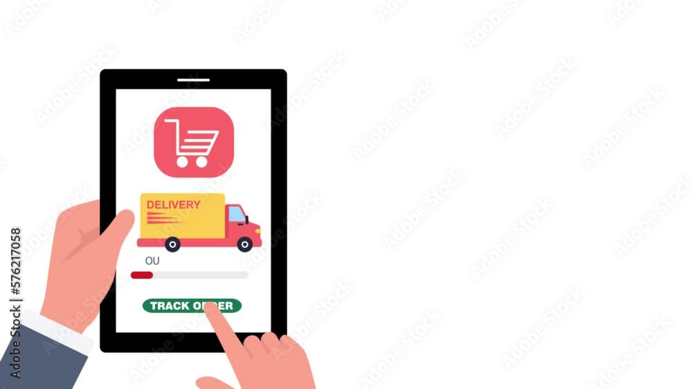 Ecommerce fast shipping delivery for products animation Ecommerce fast shipping delivery for products animation