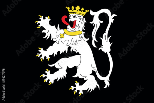 Official flag vector illustration of the Belgian city of GHENT, BELGIUM